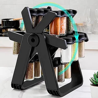 Rotating Wheel Seasoning Rack