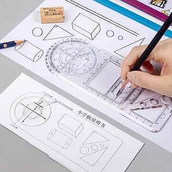 Rotatable Mathematical  Geometry Ruler