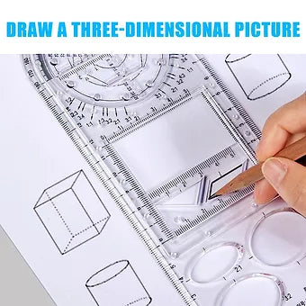 Rotatable Mathematical  Geometry Ruler