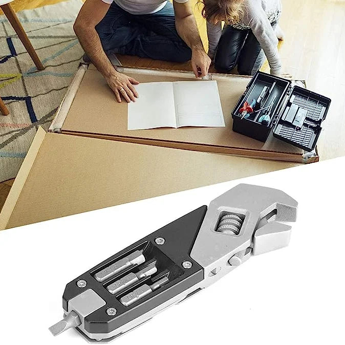 Hexagonal Socket Wrench With  Screwdriver Bits