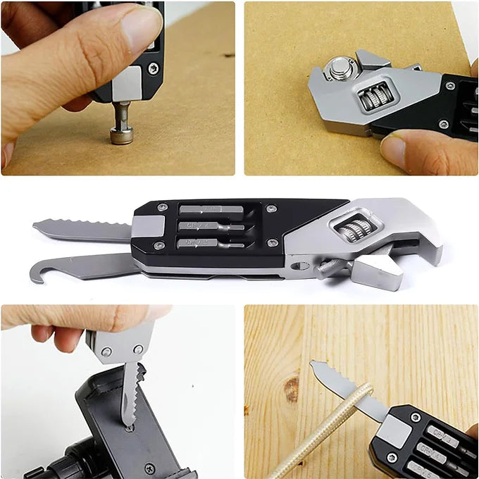 Hexagonal Socket Wrench With  Screwdriver Bits