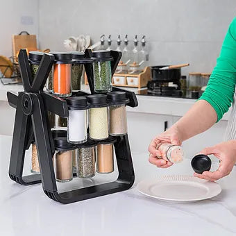 Rotating Wheel Seasoning Rack