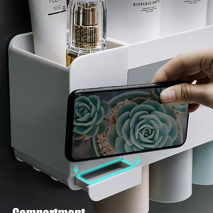 Wall-Mounted Toothpaste Dispenser Rack