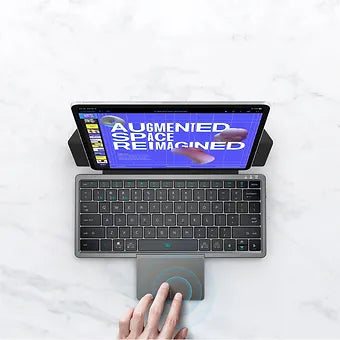 Compact Bluetooth Keyboard with Concealable Touchpad