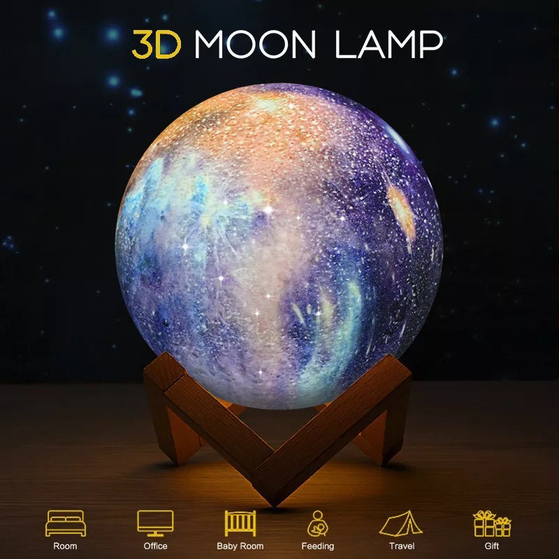 Galaxy Moon Light With Stand
