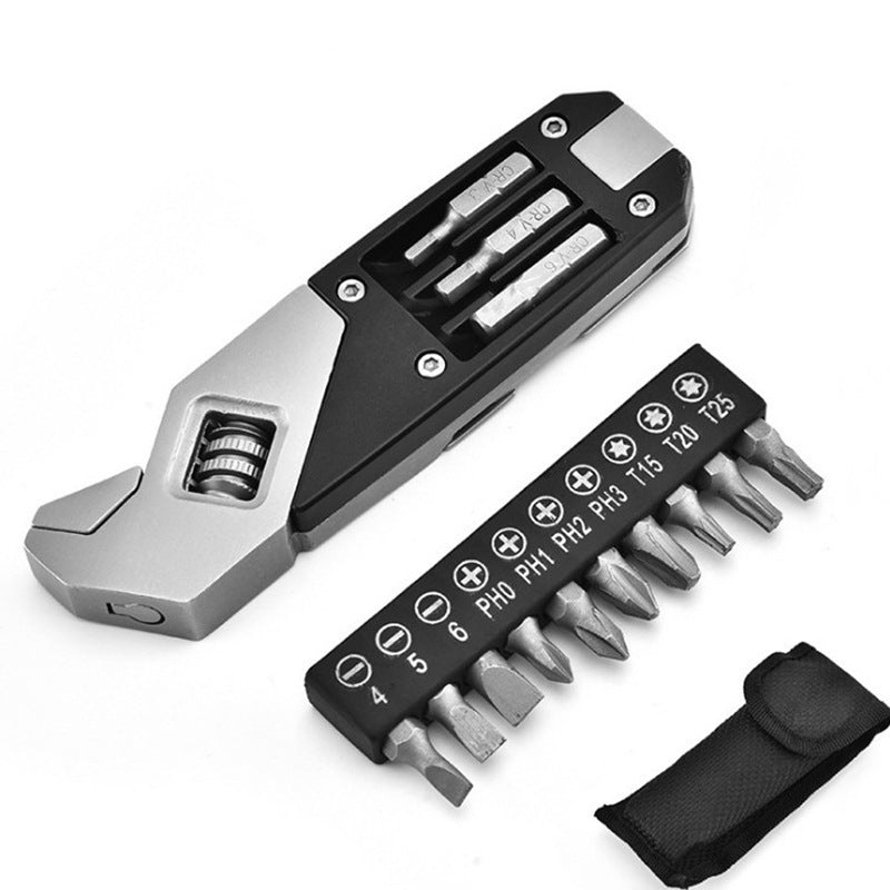 Hexagonal Socket Wrench With  Screwdriver Bits