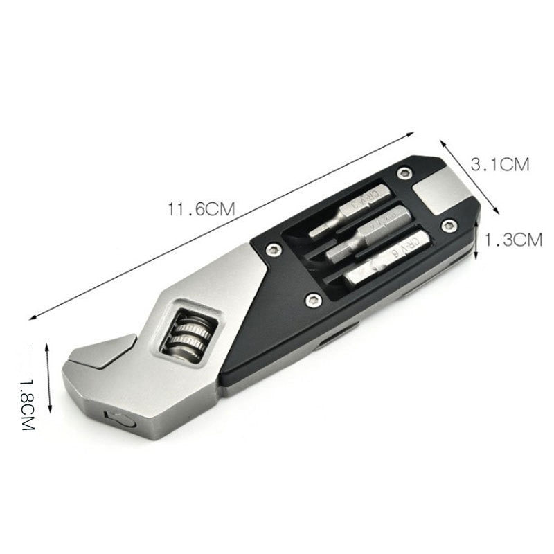 Hexagonal Socket Wrench With  Screwdriver Bits