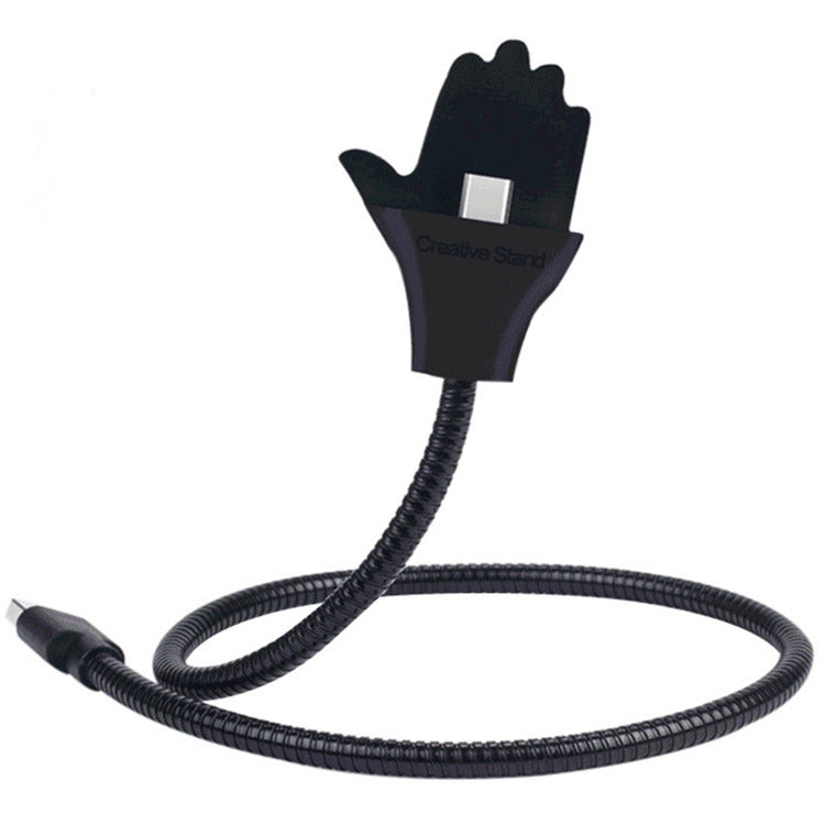 Lazy USB Data Cable Mobile Bracket