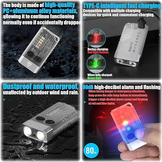 Mini Torch with Sound and Light Warning