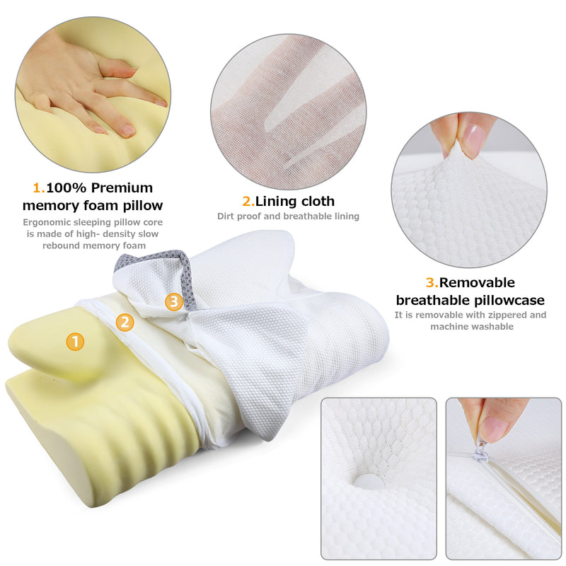 Ergonomic Orthopedic Memory Foam Pillow