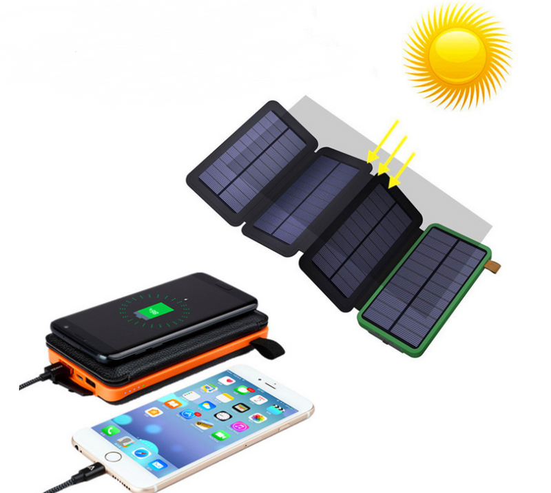 Wireless Solar Power Bank With Multi Panel