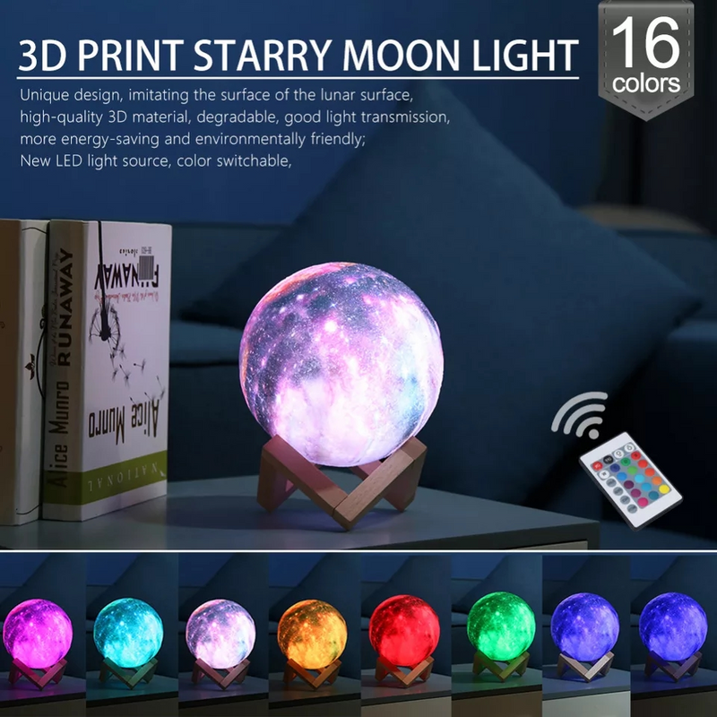 Galaxy Moon Light With Stand
