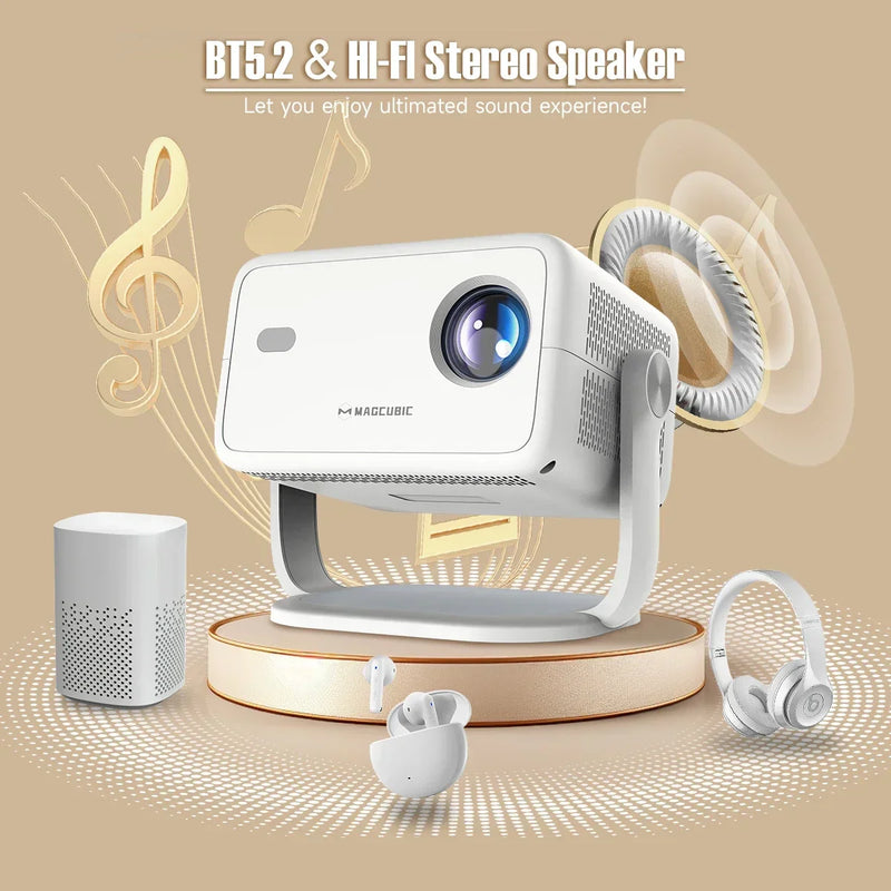 Portable Outdoor Movie Projector with Screen