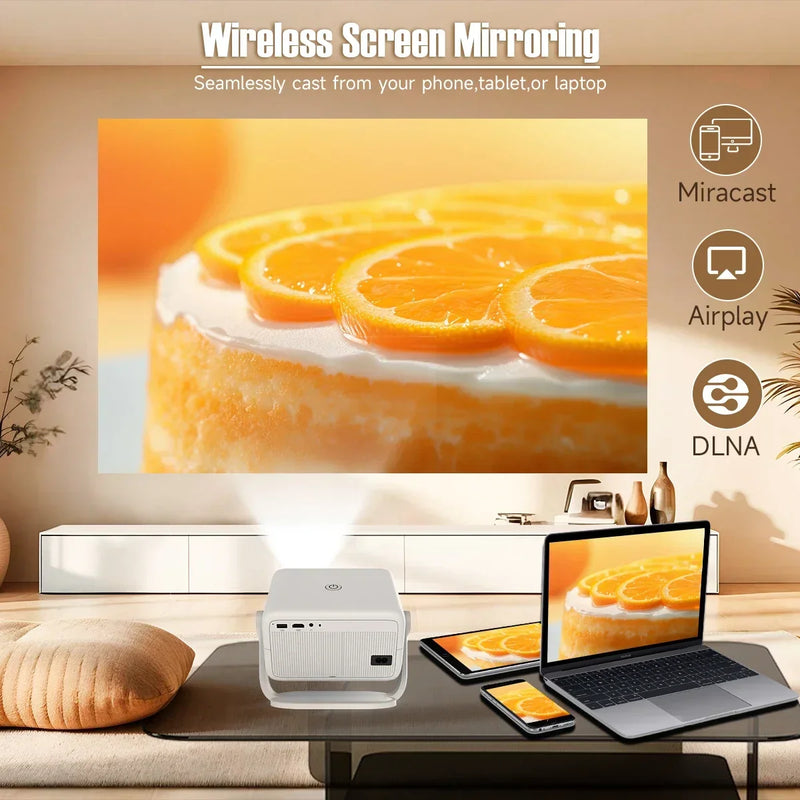 Portable Outdoor Movie Projector with Screen
