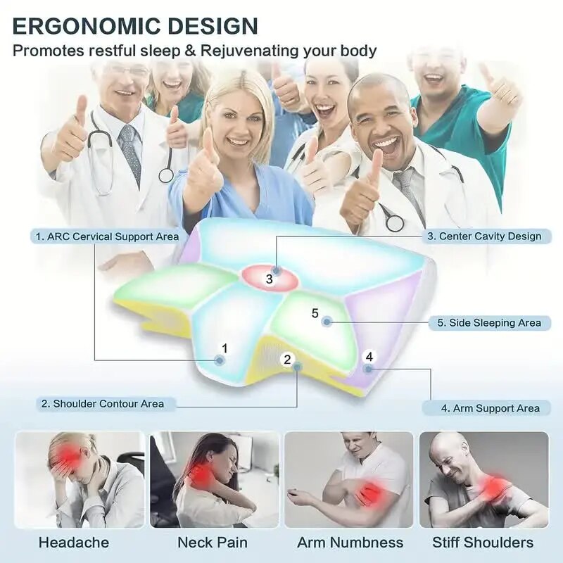 OrthoRest Memory Foam Neck Pillow
