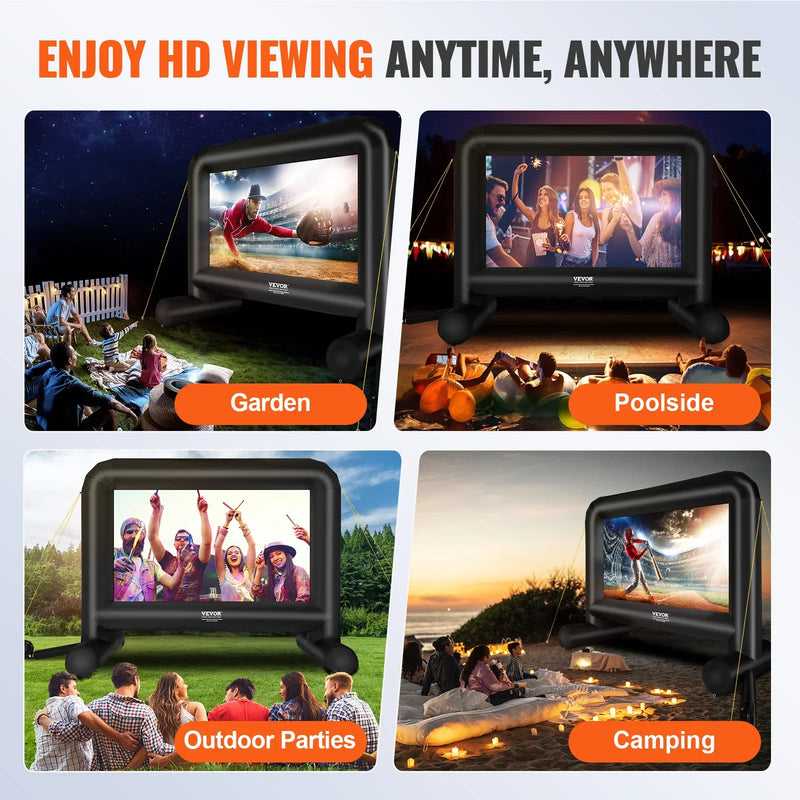 Portable Outdoor Movie Projector with Screen