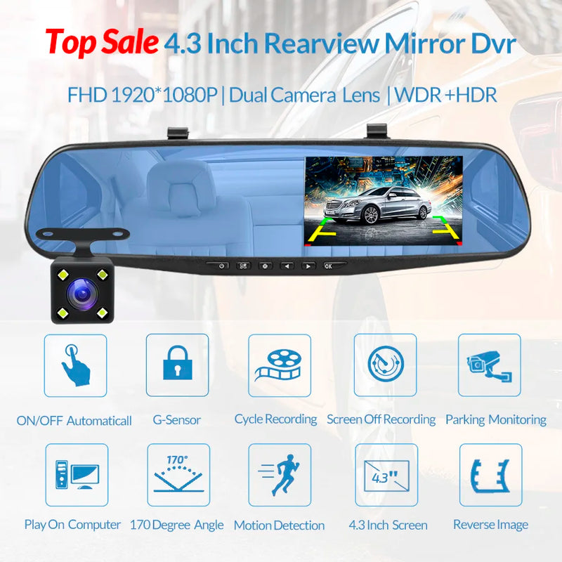AutoGuard Mirror Dashcam