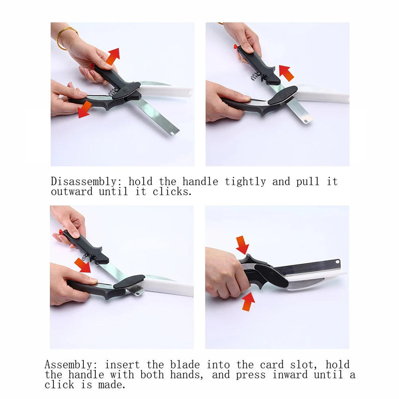 Multi-Function Scissors with Chopping Board