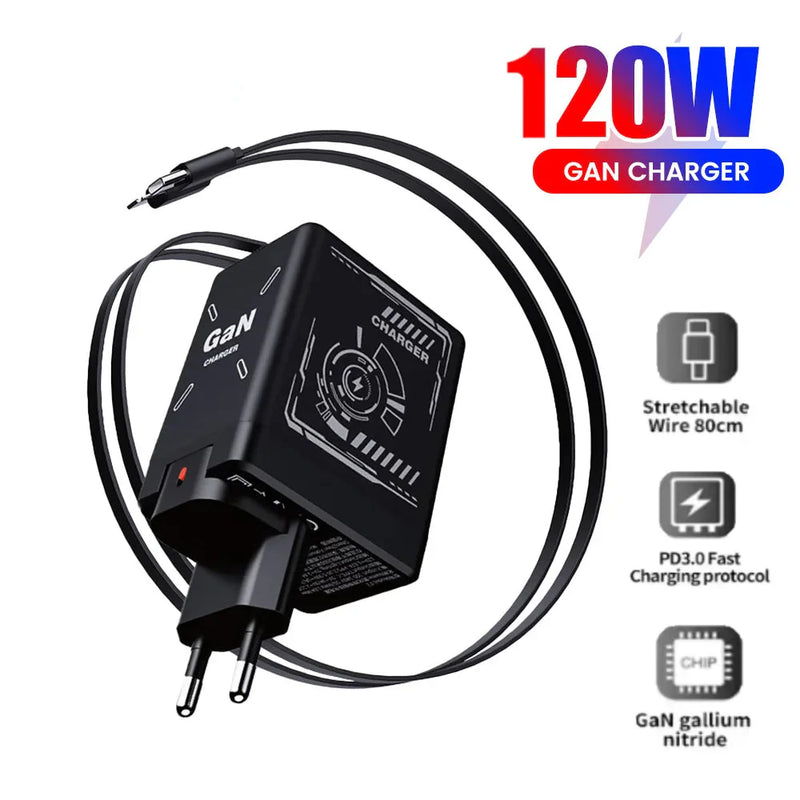 120W Power Retractable Charger