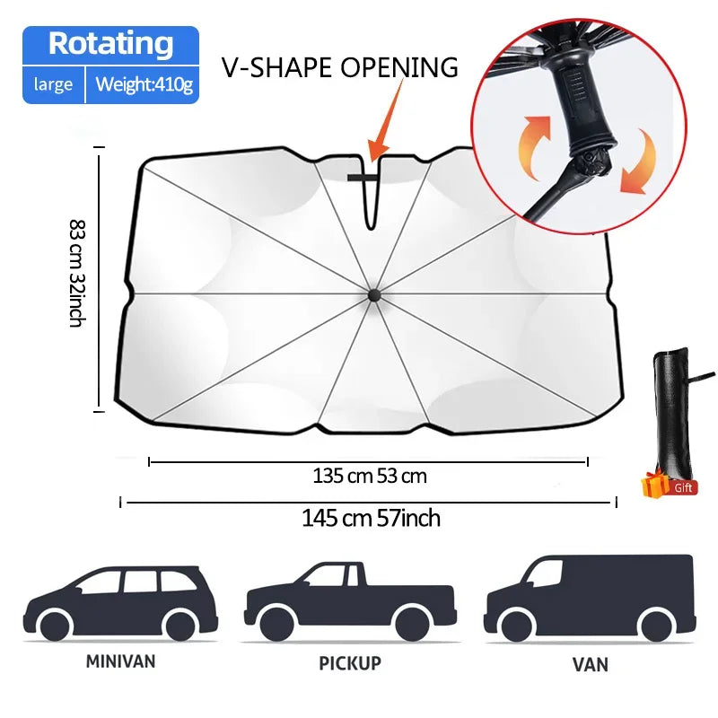 Car Windshield UV Shield Umbrella
