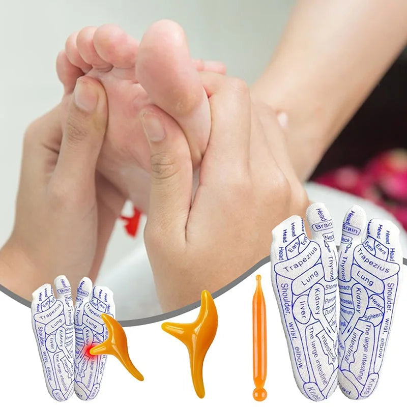 Acupressure Therapy Socks with Massage Stick