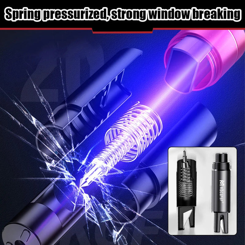 Car Survival Hammer with Seatbelt Cutter 2PCS
