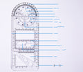 Rotatable Mathematical  Geometry Ruler
