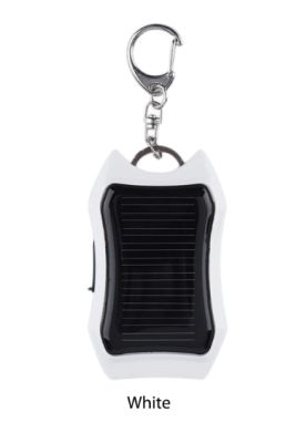 Solar Power Bank Keychain with Flashlight