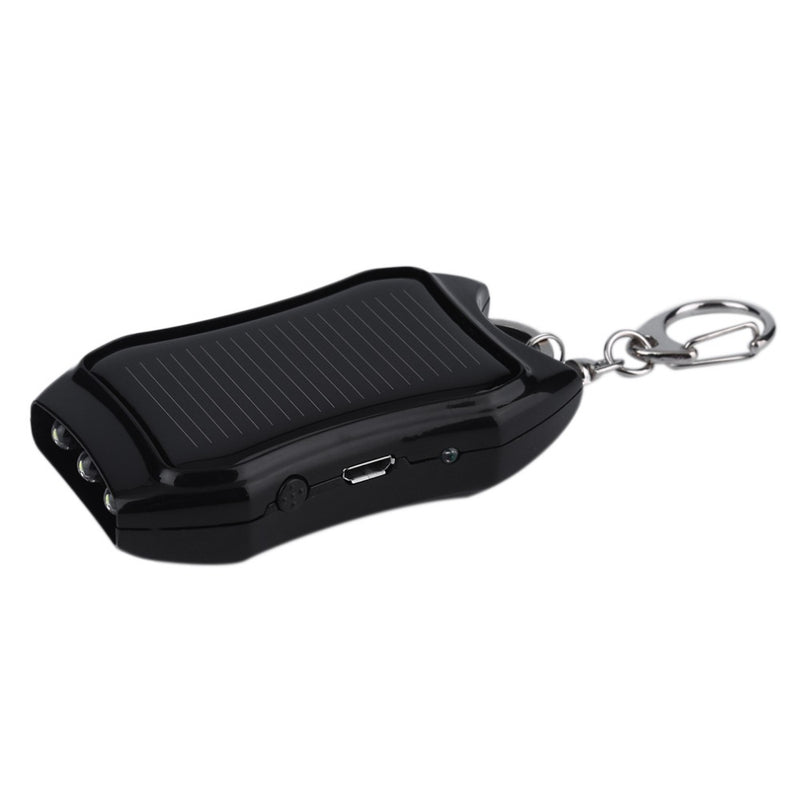 Solar Power Bank Keychain with Flashlight