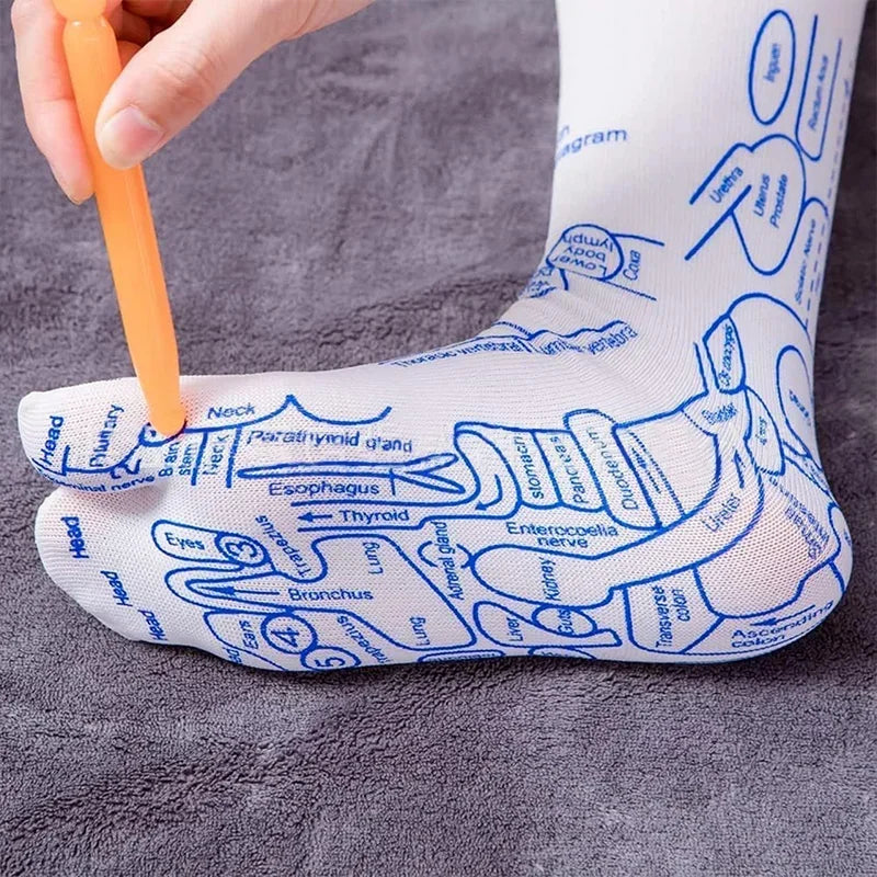 Acupressure Therapy Socks with Massage Stick