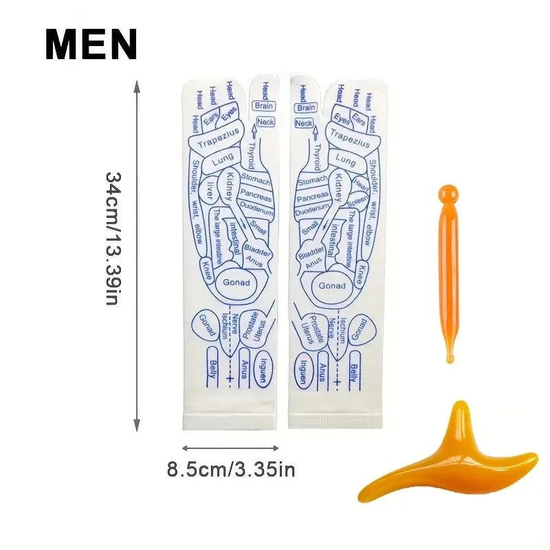 Acupressure Therapy Socks with Massage Stick