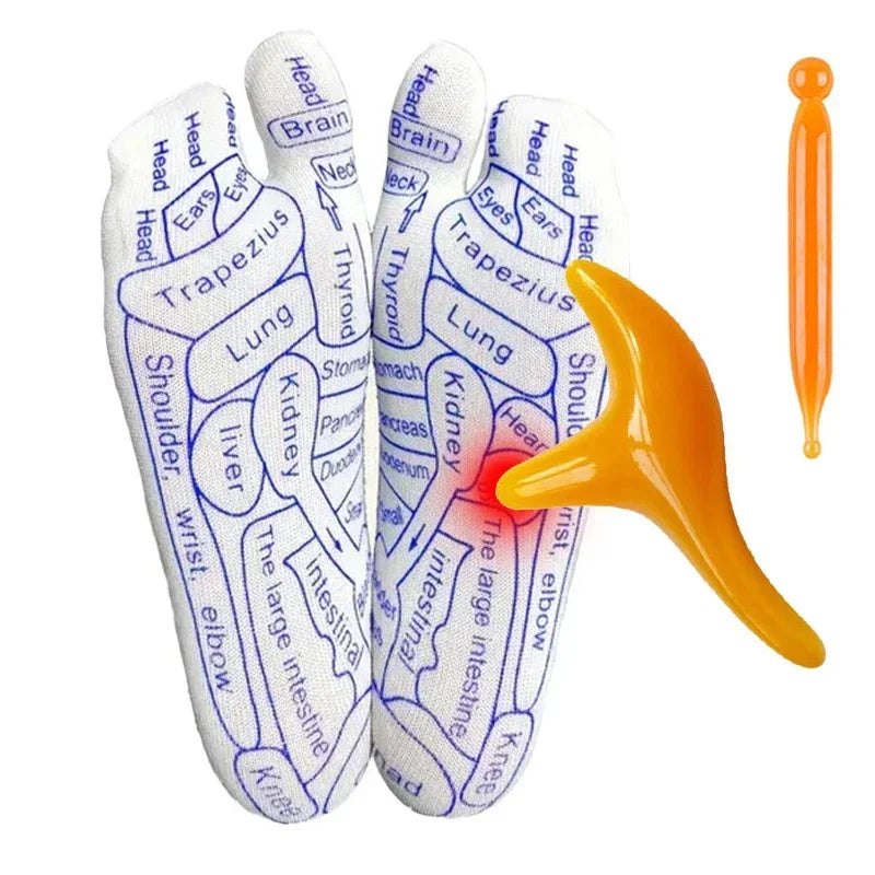 Acupressure Therapy Socks with Massage Stick