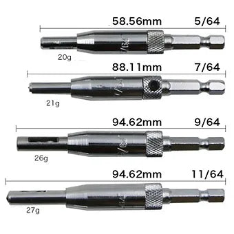 Self Centering Drill Bits Set - Mystery Gadgets self-centering-hinge-drill-set, tools