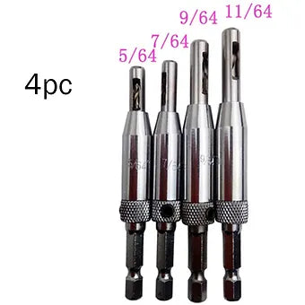 Self Centering Drill Bits Set - Mystery Gadgets self-centering-hinge-drill-set, tools