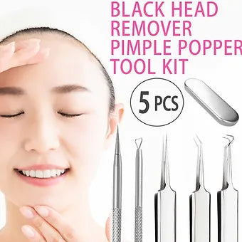Stainless Steel Acne Blackhead Remover Kit - Mystery Gadgets stainless-steel-acne-blackhead-remover-kit, Beauty Accessories, Health & Beauty