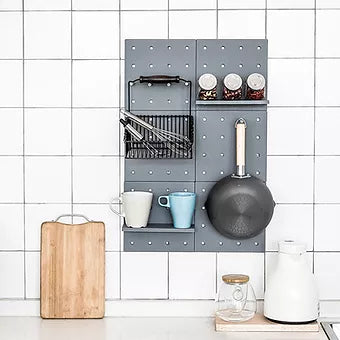 Wall-Mounted Peg Board Shelves - Mystery Gadgets wall-mounted-peg-board-shelves, Gadgets