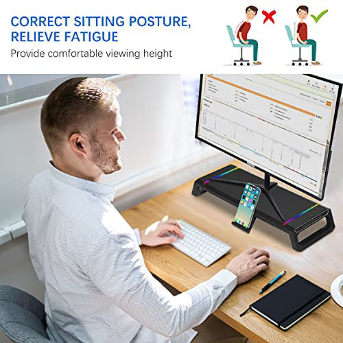 RGB Computer Monitor Raiser Stand - Mystery Gadgets rgb-computer-monitor-raiser-stand, Computer & Accessories