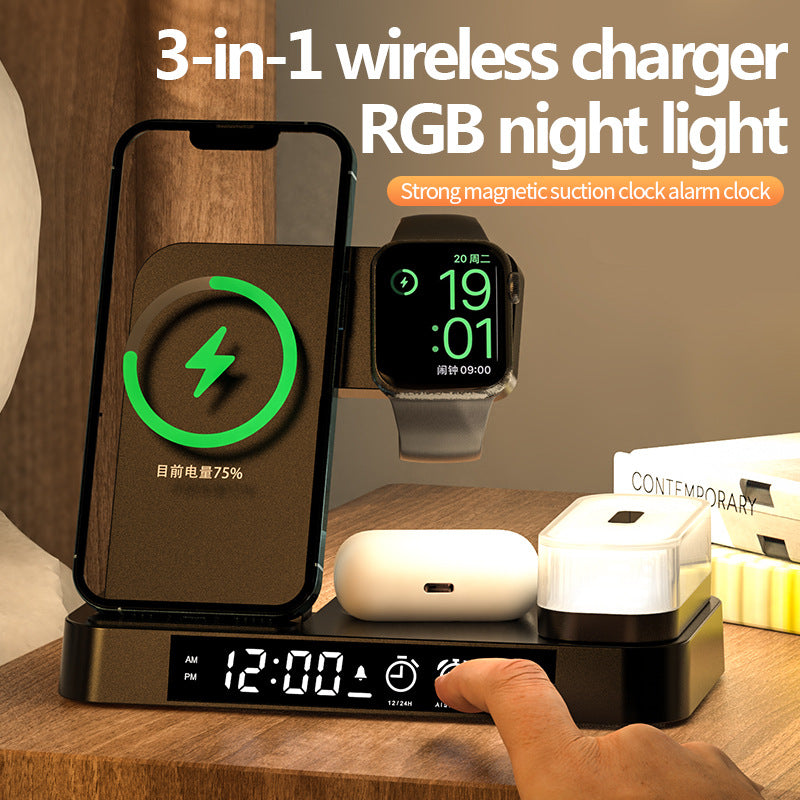 3 In 1 Wireless Charger Station - Mystery Gadgets 3-in-1-wireless-charger-station, Mobile & Accessories