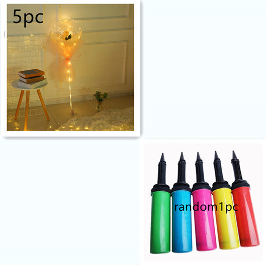 LED Luminous Balloon Rose Bouquet - Mystery Gadgets led-luminous-balloon-rose-bouquet-transparent-bobo-ball-rose, Christmas Collections, Gifts, Home Decor