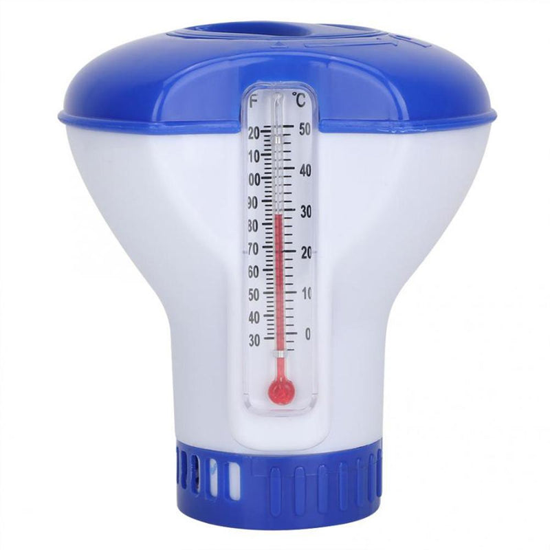 Swimming Pool Chlorine Dispenser With Thermometer - Mystery Gadgets swimming-pool-chlorine-dispenser-with-thermometer, 
