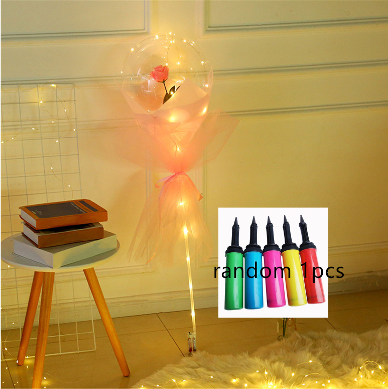 LED Luminous Balloon Rose Bouquet - Mystery Gadgets led-luminous-balloon-rose-bouquet-transparent-bobo-ball-rose, Christmas Collections, Gifts, Home Decor