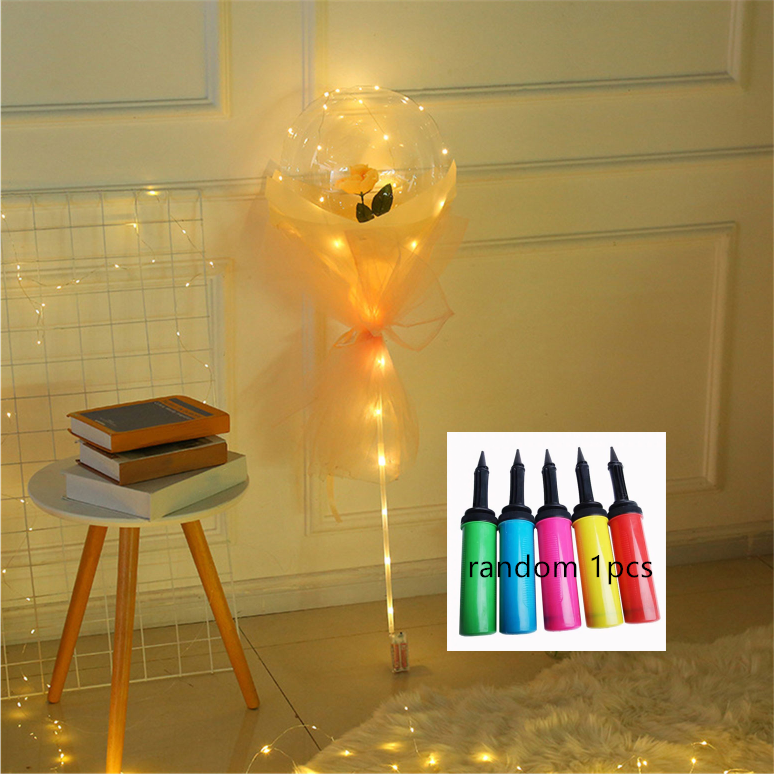 LED Luminous Balloon Rose Bouquet - Mystery Gadgets led-luminous-balloon-rose-bouquet-transparent-bobo-ball-rose, Christmas Collections, Gifts, Home Decor