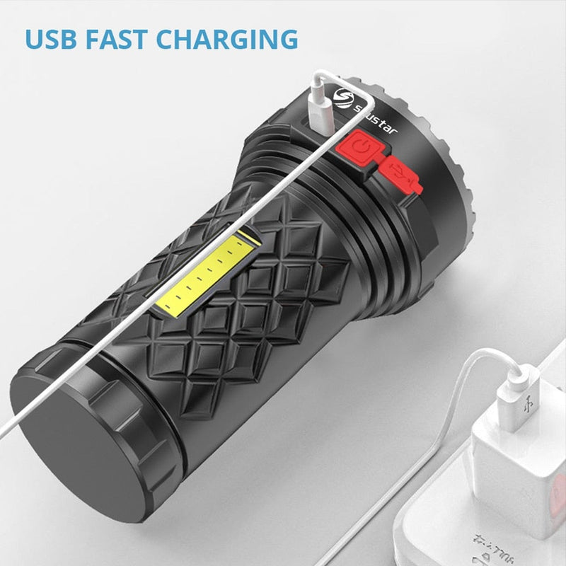 Ultra Powerful LED Rechargeable Flashlight - Mystery Gadgets ultra-powerful-led-rechargeable-flashlight, Gadget, Outdoor
