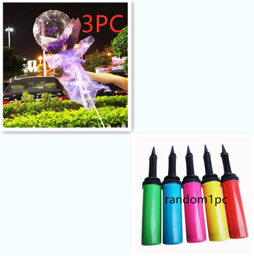 LED Luminous Balloon Rose Bouquet - Mystery Gadgets led-luminous-balloon-rose-bouquet-transparent-bobo-ball-rose, Christmas Collections, Gifts, Home Decor