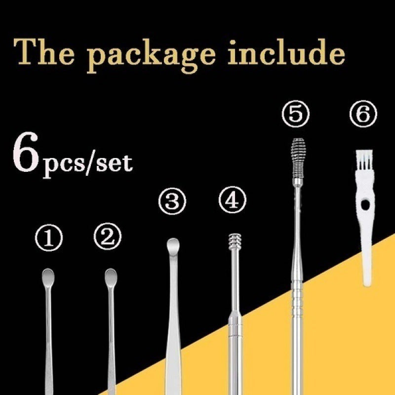 6 Pcs Stainless Steel Ear Pick - Mystery Gadgets 6-pcs-stainless-steel-ear-pick, Gadget, Health & Beauty, tools