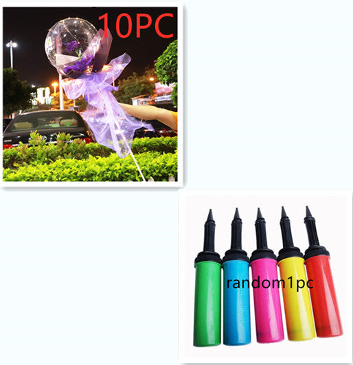 LED Luminous Balloon Rose Bouquet - Mystery Gadgets led-luminous-balloon-rose-bouquet-transparent-bobo-ball-rose, Christmas Collections, Gifts, Home Decor