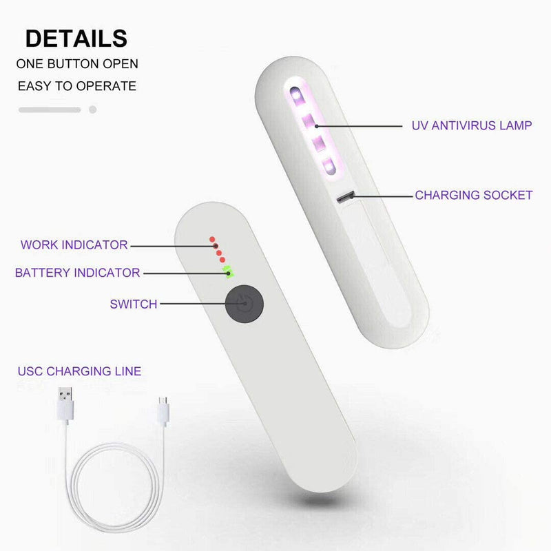 Rechargeable Handheld UV Light Sterilizer Wand - Mystery Gadgets rechargeable-handheld-uv-light-sterilizer-wand, Car & Accessories, Health & Beauty, Home & Kitchen, Office, Safety