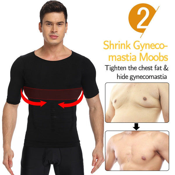 Men's Body Shaper Slimming T-Shirt - Mystery Gadgets mens-body-shaper-slimming-t-shirt, T-Shirt