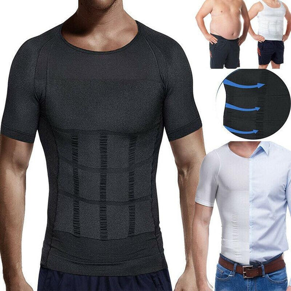 Men's Body Shaper Slimming T-Shirt - Mystery Gadgets mens-body-shaper-slimming-t-shirt, T-Shirt