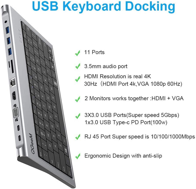 Docking Station With Keyboard - Mystery Gadgets docking-station-with-keyboard, Computer & Accessories, Gadget, Mobile & Accessories, USB charging